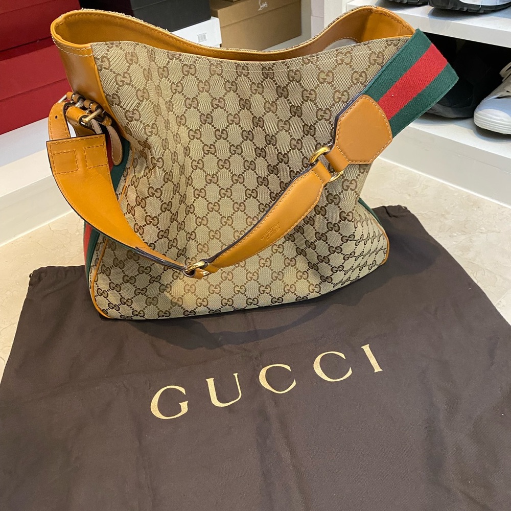Gucci Beige Monogram Tote